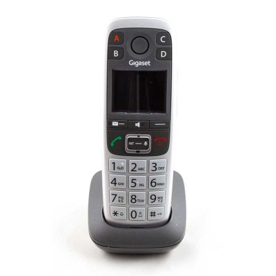 Gigaset E560HX Platin Mobilteil mit Ladeschale