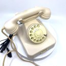 W48 Telefon Elfenbein / Weiss Friedrich Reiner 10/62 mit TAE-Stecker