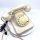 W48 Telefon Elfenbein / Weiss Friedrich Reiner 10/62 mit TAE-Stecker