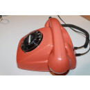 Post FeTAp 611-1 Lachsrot, SEL, seltenes Telefon, Wählscheibe,TAE-Stecker