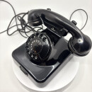 Altes Telefon Siemens  9Fg tist 5b / W48 schwarz Bakelit TAE-Stecker